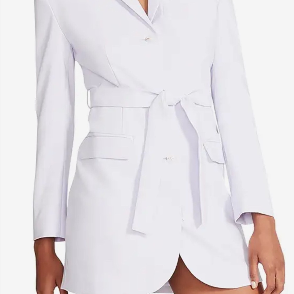 Chic Lilac Figure Flattering Blazer Dress